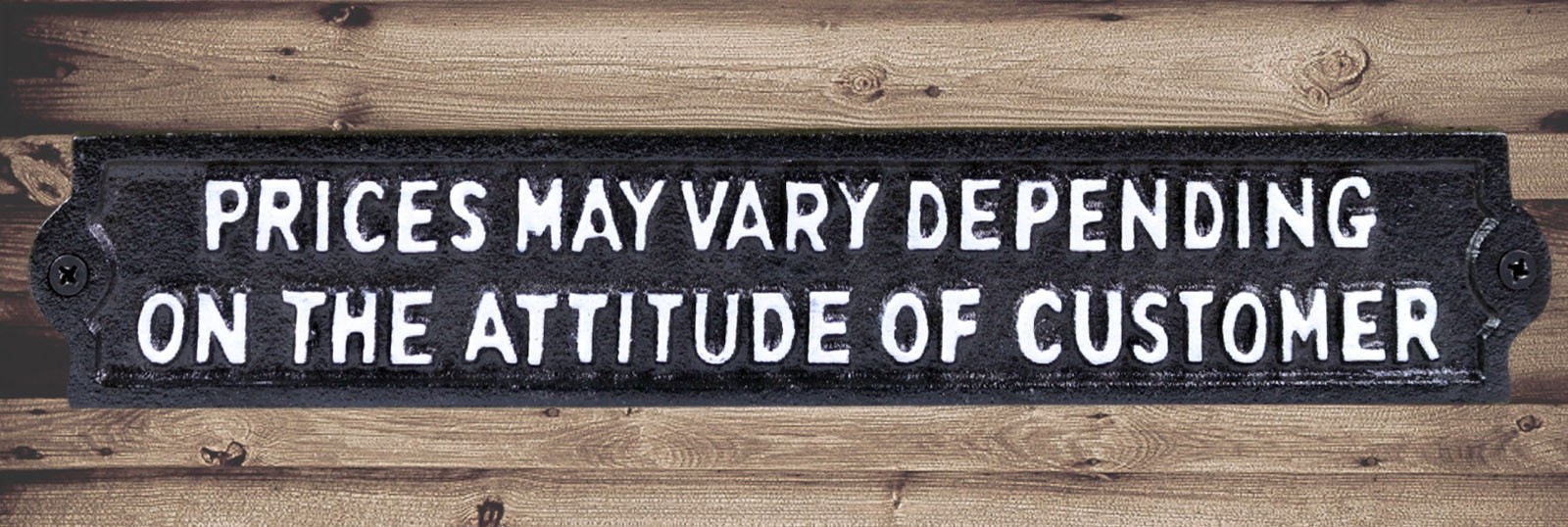 Cast Iron Sign Prices May Vary Depending On...